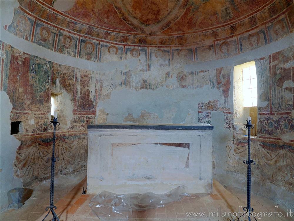 Netro (Biella, Italy) - Wall of the central apse of the Cemetery church of Santa Maria Assunta